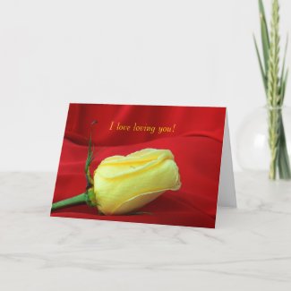 Happy Valentine's Day-Yellow Rose card