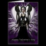 Happy Valentines, Gothic, Cartoon Doll, female Greeting Cards
