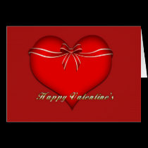 Happy Valentine's Red Heart Card cards