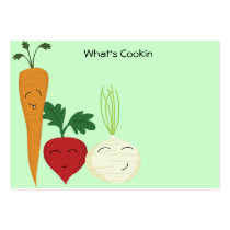 Happy Veggie Recipe Cards business cards by dragon555 Happy Veggie Recipe Cards business cards