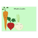 Happy Veggie Recipe Cards Business Cards