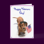 Happy Veterans Day Dachshund Greeting card