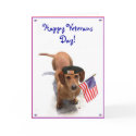 Happy Veterans Day Dachshund Greeting card by ritmoboxer Happy Veterans Day Dachshund Greeting card