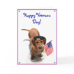 Happy Veterans Day Dachshund Greeting card