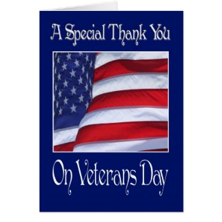 Happy Veterans Day Thank You card