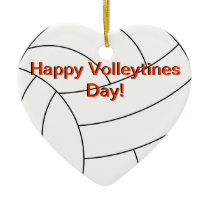Happy Volleytines Day Christmas Ornaments