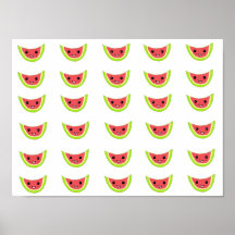 Happy Watermelon Slices Posters