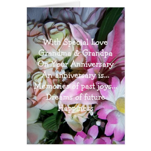 Happy Wedding Anniversary Grandma And Grandpa Card Zazzle