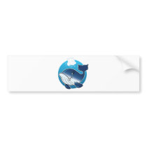 Happy Whale bumper stickers