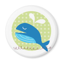 Happy Whale Magnet by malien00 Happy Whale Magnet