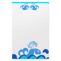 Happy Whale Stationery! by Retrofort Happy Whale Stationery!