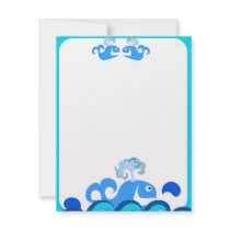 Happy Whale Stationery! invitations by Retrofort Happy Whale Stationery! invitations