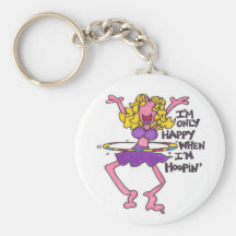 Happy When I'm Hoopin Key Chains