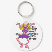 Happy When I'm Hoopin keychains