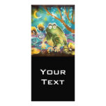 Happy Whimsical Frog at Night Silk Painting Personalized Rack Card