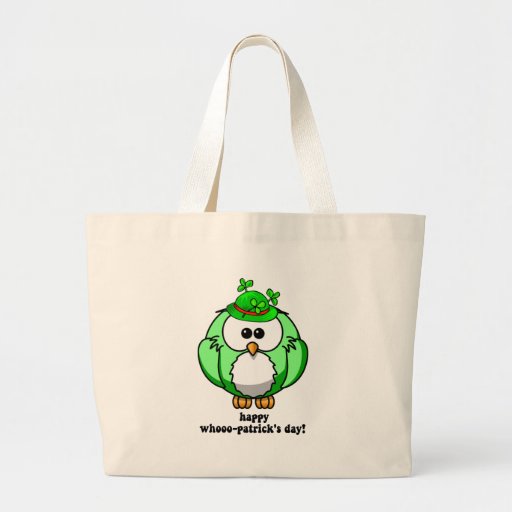 happy whooo patricks day bag