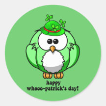 happy whooo patricks day sticker