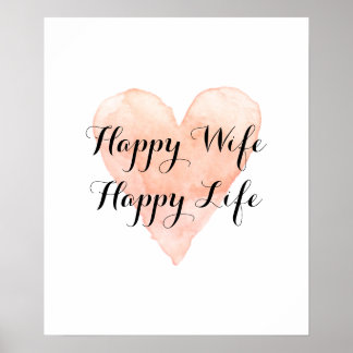 Happy Wife Life Art & Framed Artwork | Zazzle