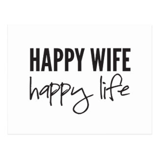 Happy Wife Happy Life Postcards | Zazzle