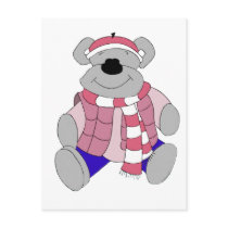 Happy Winter Bear postcards
