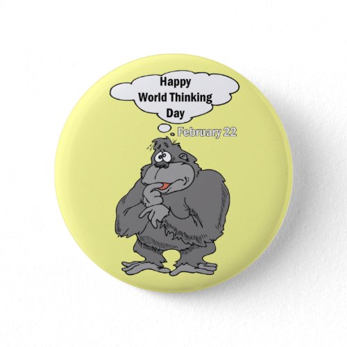 Happy World Thinking Day February 22 button