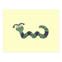 Happy Worm Tshirts and Gifts Post Card