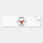Happy x-mas annuitant with tree bumper stickers