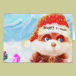 Happy x-mas bunny Card cards