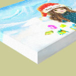 Happy x-mas cartoon doll Canvas Print canvas prints