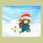 Happy x-mas cartoon doll Poster posters