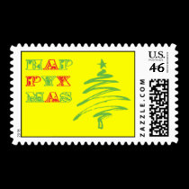 HAPPY XMAS postage