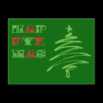 HAPPY XMAS postcards