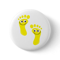 Happy Yellow Feet Pins