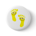 Happy Yellow Feet Pins