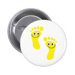 Happy Yellow Feet Pins