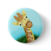 Happy Yellow Giraffe Pinback Button