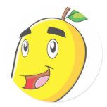 Happy Yellow Mango Fruit stickers