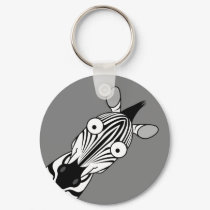 HAPPY ZEBRA KEYCHAIN by nassosvakalis HAPPY ZEBRA KEYCHAIN