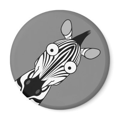 HAPPY ZEBRA MAGNET by nassosvakalis