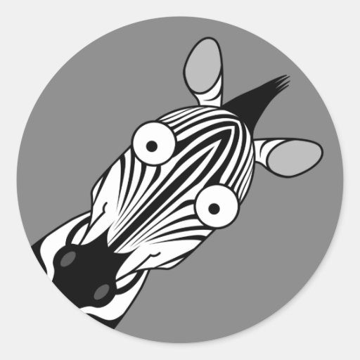 HAPPY ZEBRA STICKER Zazzle