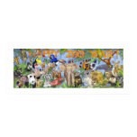 Happy Zoo Year Animals Childrens Wall Art Print posters