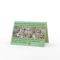 Happy Zoo Year Animals Greeting Card by zooogle Happy Zoo Year Animals Greeting Card