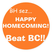 HAPPYHOMECOMING!, orange Sticker
