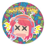 happytime round sticker