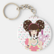 Harajuku Girl Yuriko - background keychains