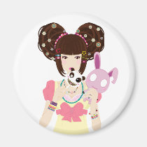 Harajuku Girl Yuriko magnets