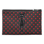 Harajuku Polka Dot Bunny in Red and Black Travel Accessory Bags