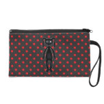 Harajuku Polka Dot Bunny in Red and Black Wristlets