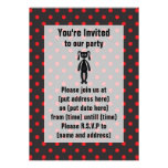 Harajuku Polka Dot Bunny in Red and Black Custom Announcements