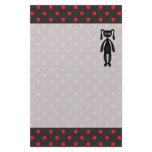 Harajuku Polka Dot Bunny in Red and Black Personalized Stationery